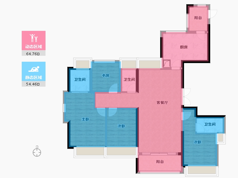 广东省-佛山市-怡翠尊堤荟园-150.00-户型库-动静分区