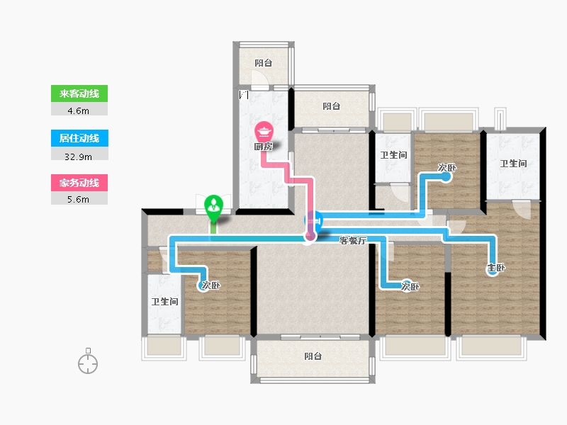 广东省-清远市-碧桂园山湖城-150.00-户型库-动静线