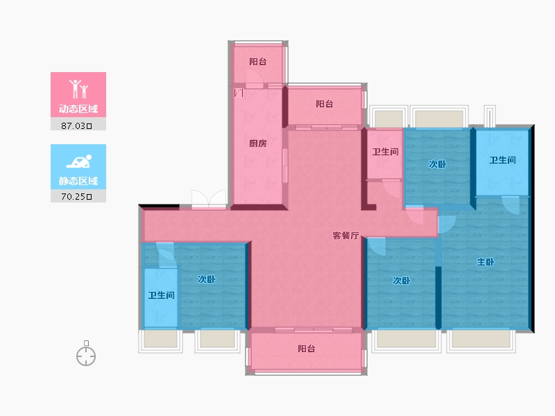 广东省-清远市-碧桂园山湖城-150.00-户型库-动静分区