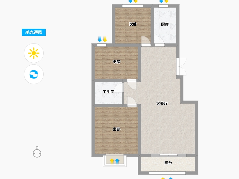 宁夏回族自治区-银川市-建博花园-100.00-户型库-采光通风