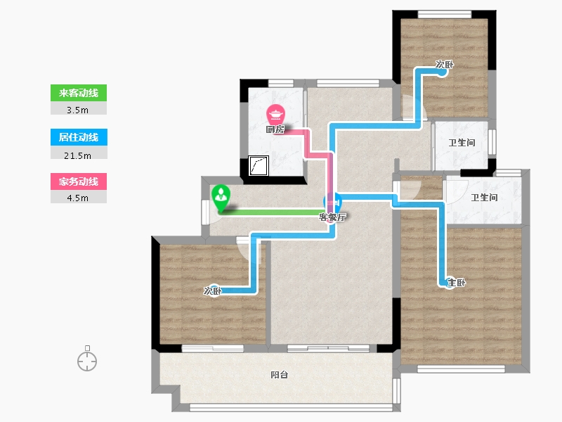 安徽省-淮北市-濉溪碧桂园-98.00-户型库-动静线