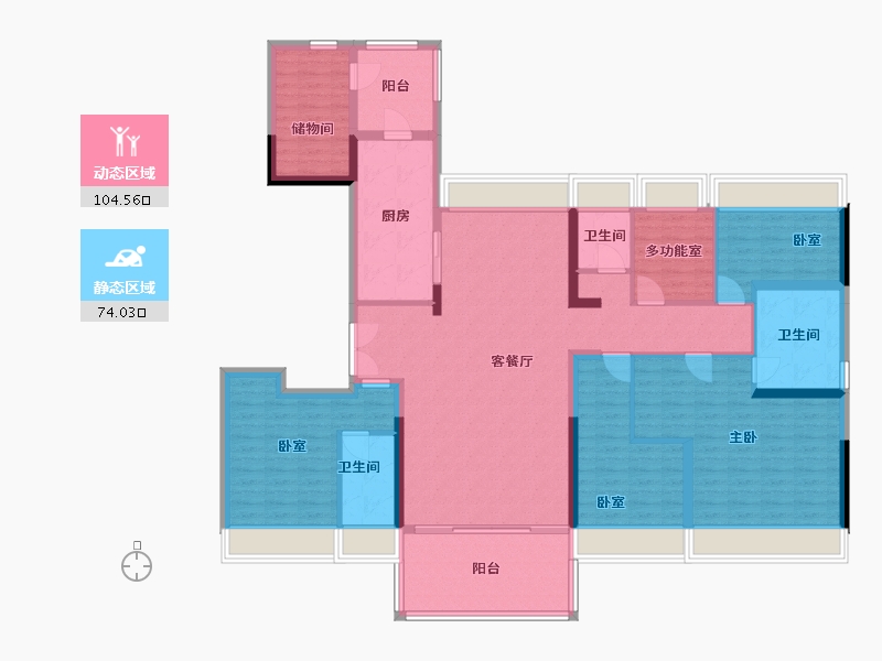 贵州省-贵阳市-碧桂园印象花溪-190.00-户型库-动静分区