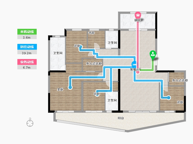 湖南省-长沙市-颐德公馆-200.00-户型库-动静线