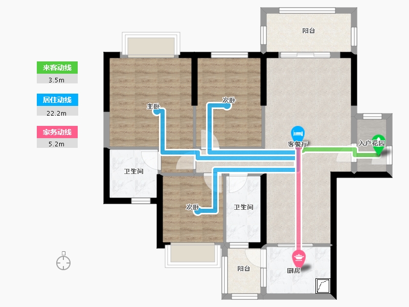 广东省-云浮市-泰德花园-89.78-户型库-动静线