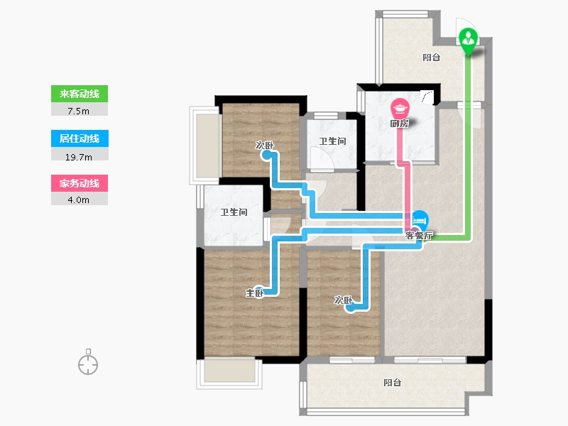 海南省-三亚市-保利碧桂园悦府-110.00-户型库-动静线