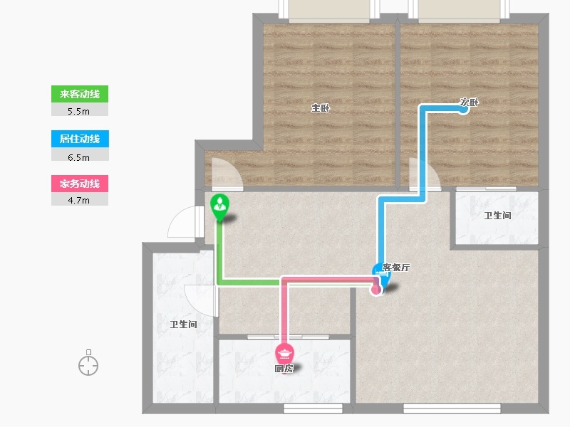 陕西省-西安市-百花明珠-78.00-户型库-动静线