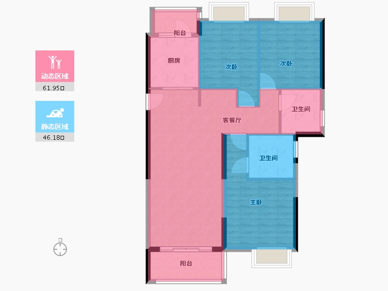 河南省-驻马店市-大地丽都-98.00-户型库-动静分区