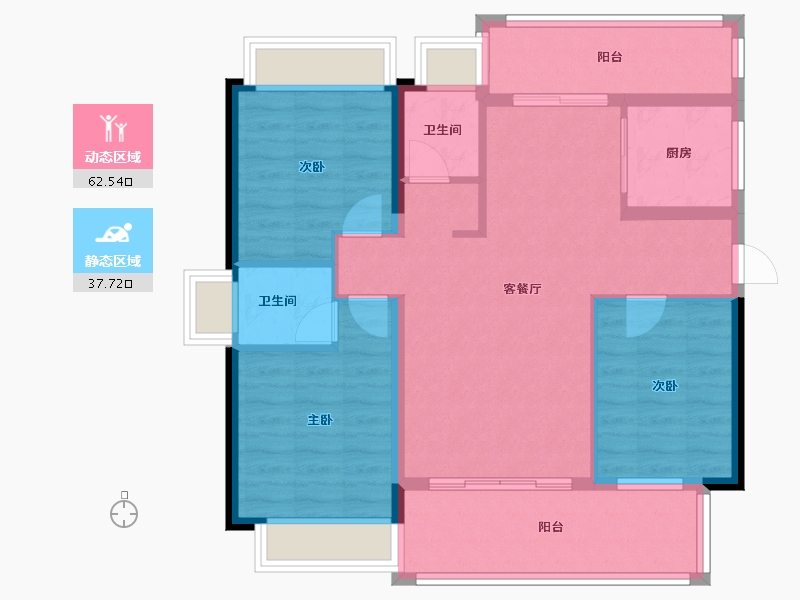 广西壮族自治区-北海市-中港城-88.88-户型库-动静分区