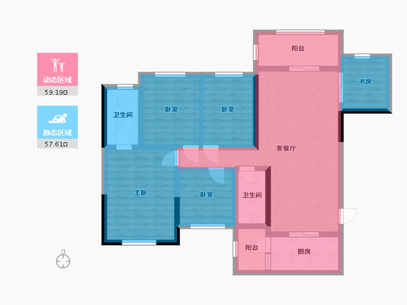 广西壮族自治区-桂林市-桂林彰泰滟澜山-108.00-户型库-动静分区