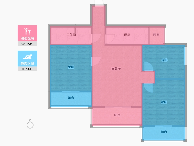 北京-北京市-石园北区-100.00-户型库-动静分区