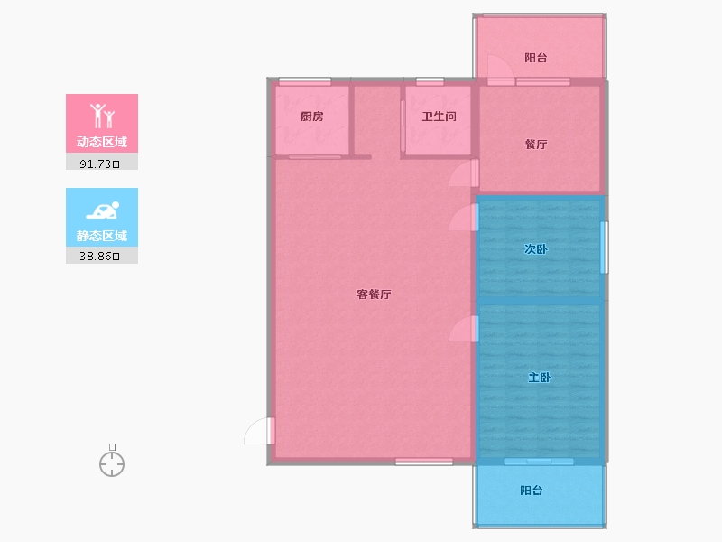 河南省-信阳市-腾达小区-120.00-户型库-动静分区