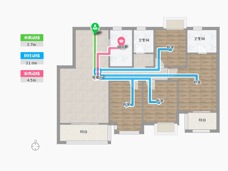 广西壮族自治区-南宁市-天地明珠-143.00-户型库-动静线