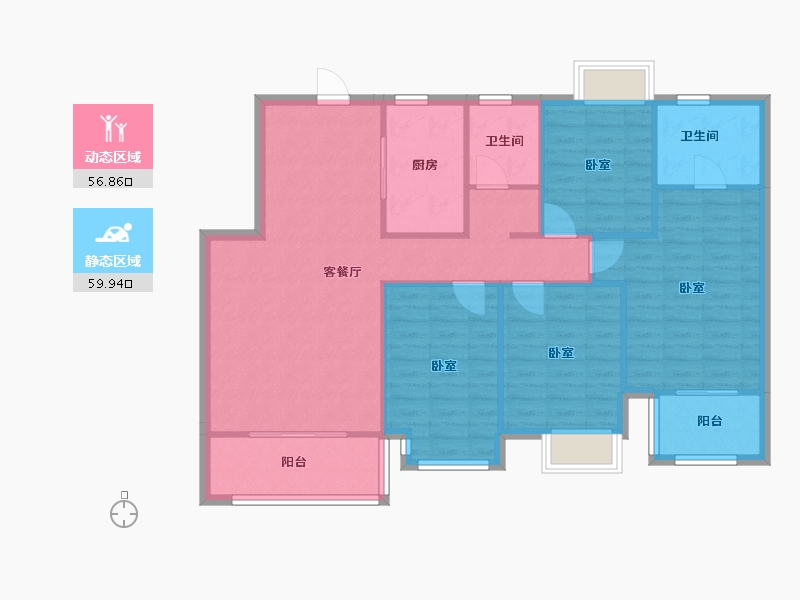 广西壮族自治区-南宁市-天地明珠-143.00-户型库-动静分区