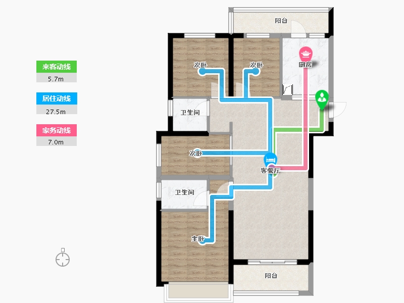 青海省-西宁市-万科-100.00-户型库-动静线