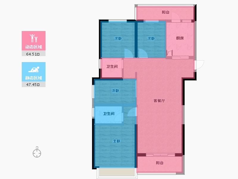 青海省-西宁市-万科-100.00-户型库-动静分区