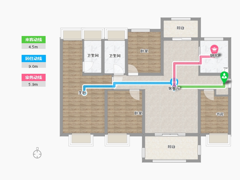 广西壮族自治区-来宾市-碧桂园-121.00-户型库-动静线