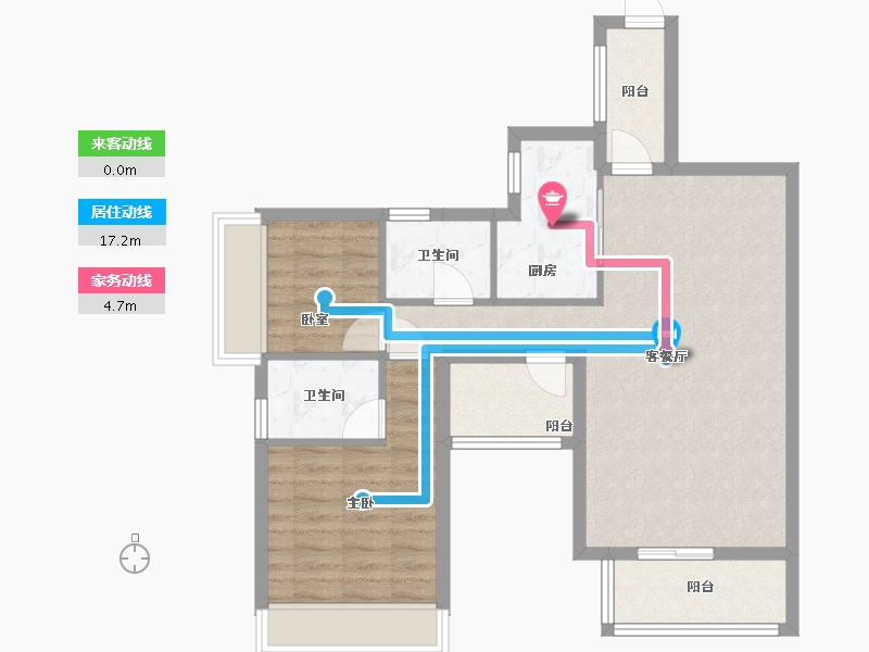 广西壮族自治区-崇左市-福苑小区-95.88-户型库-动静线