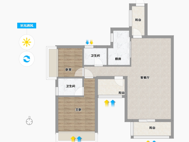 广西壮族自治区-崇左市-福苑小区-95.88-户型库-采光通风