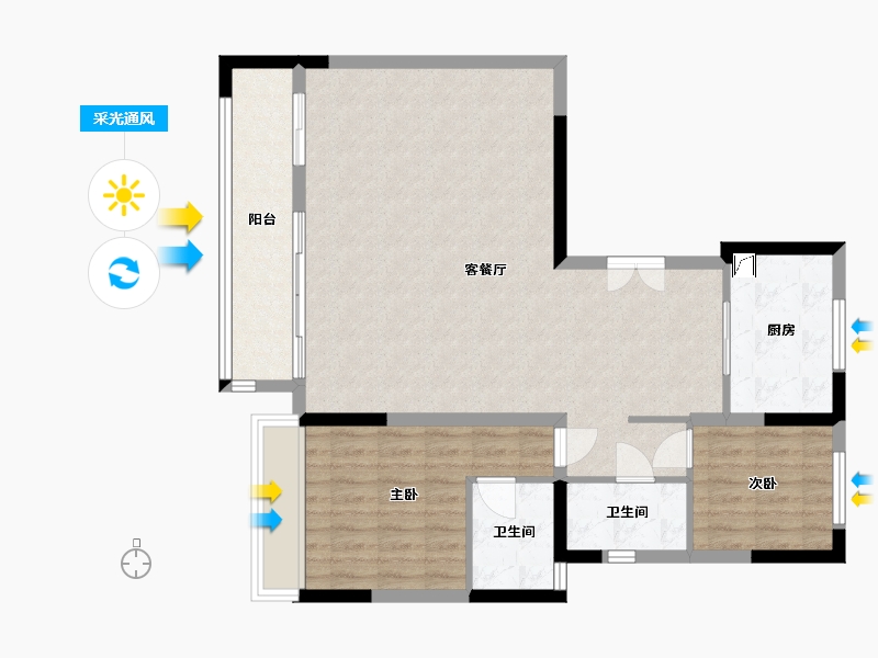 宁夏回族自治区-银川市-民生如院-99.10-户型库-采光通风