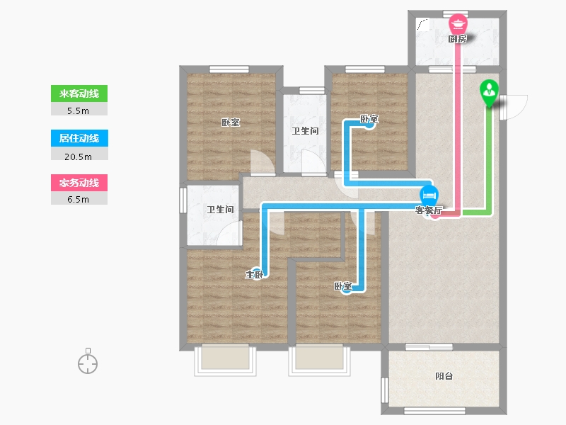 福建省-泉州市-中骏丽景府-100.01-户型库-动静线