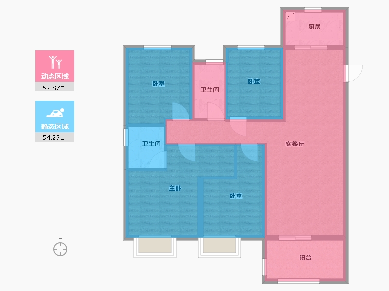 福建省-泉州市-中骏丽景府-100.01-户型库-动静分区