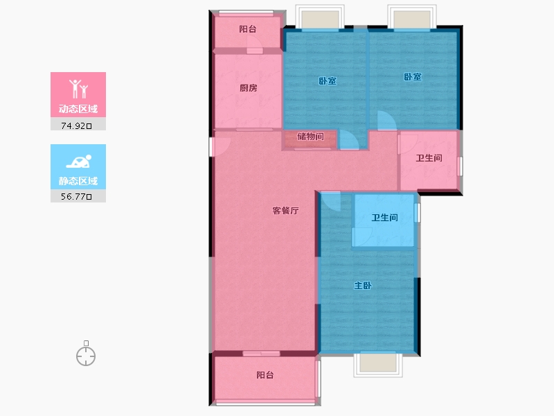 河南省-驻马店市-大地丽都-120.00-户型库-动静分区