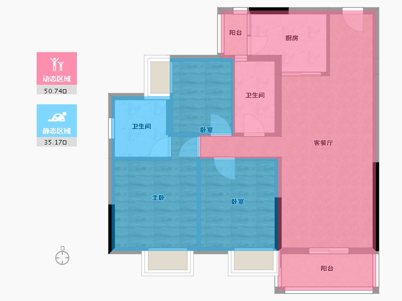 广东省-阳江市-奥园万山天玺-83.00-户型库-动静分区