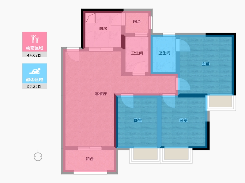 四川省-成都市-泰华锦城-77.00-户型库-动静分区