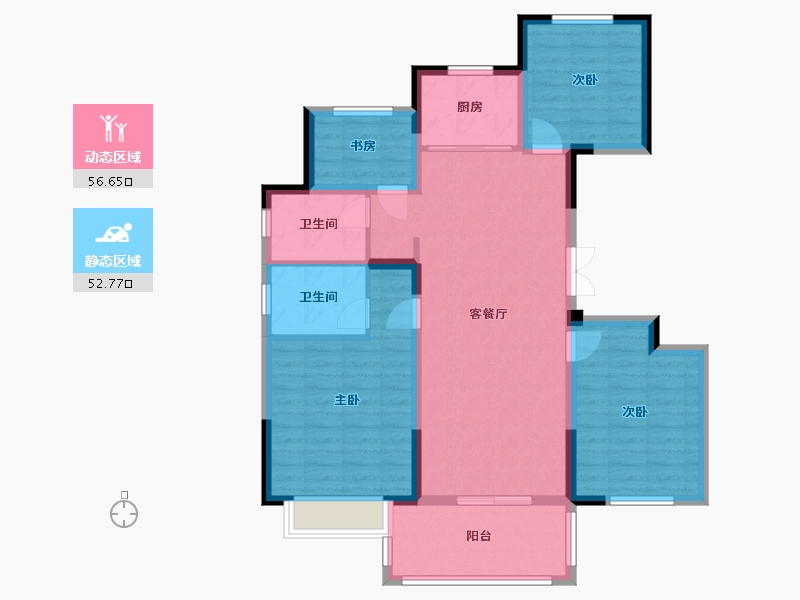 安徽省-宿州市-绿城金桂园-98.00-户型库-动静分区