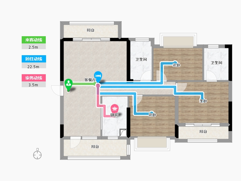 福建省-漳州市-瀚海五凤城-91.00-户型库-动静线