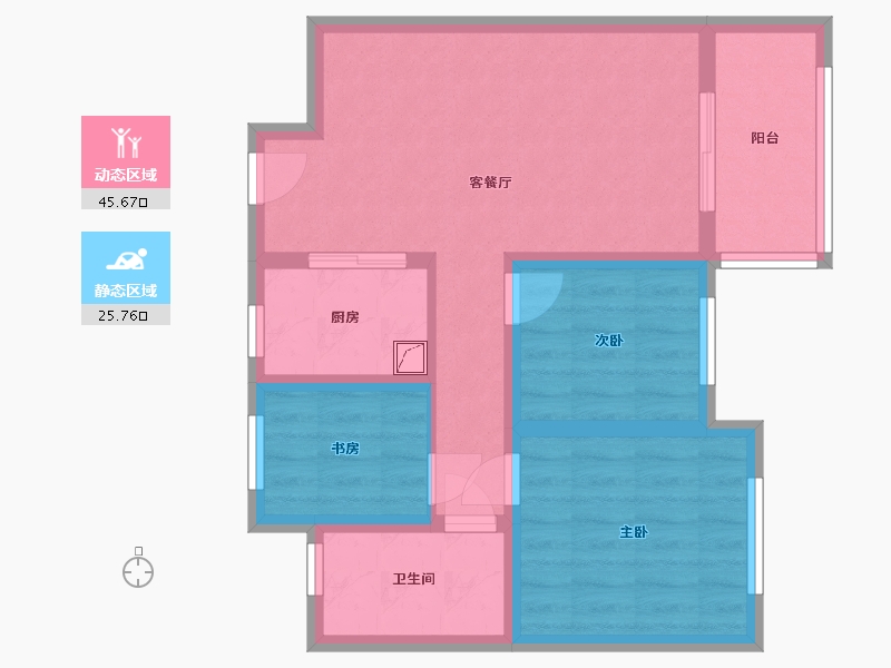 山东省-青岛市-星雨华府-67.00-户型库-动静分区