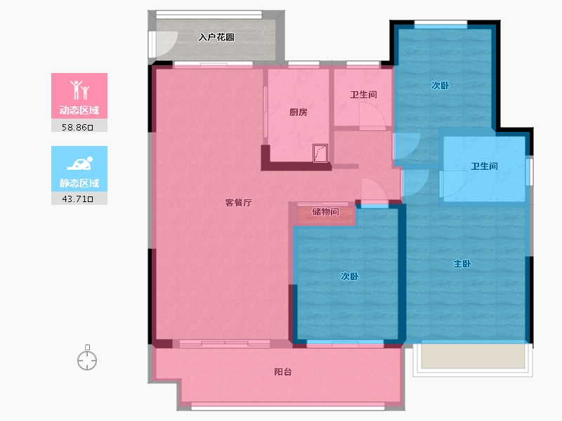 安徽省-宿州市-江山樾-97.00-户型库-动静分区