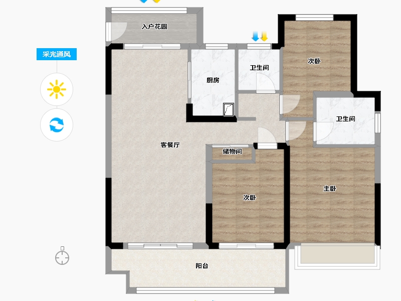 安徽省-宿州市-江山樾-97.00-户型库-采光通风