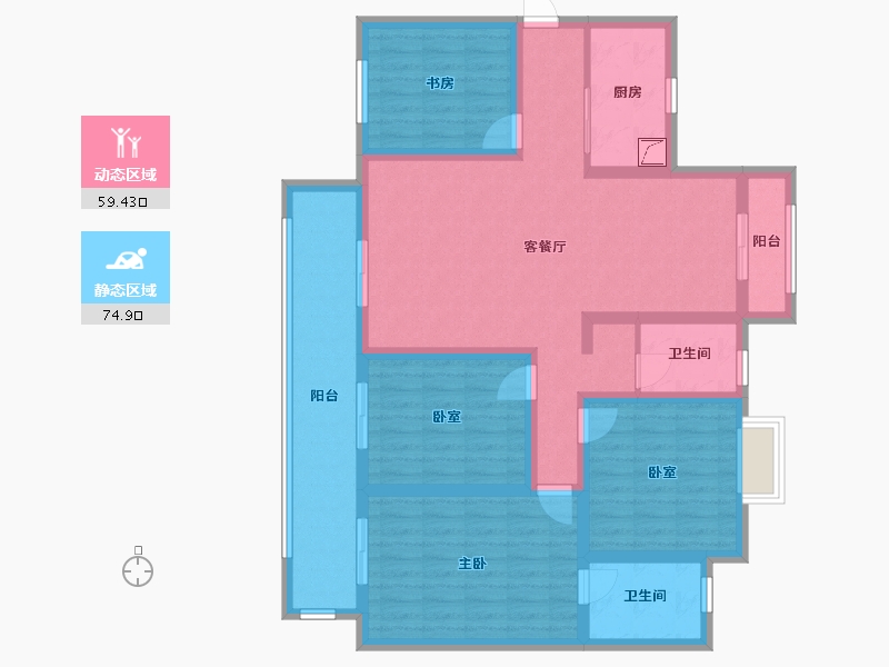 四川省-成都市-金都华庭-159.00-户型库-动静分区