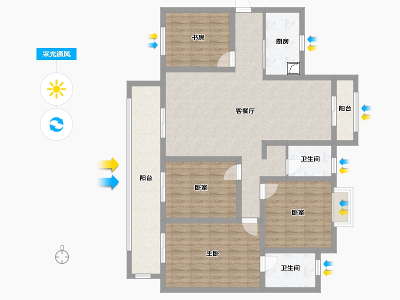 四川省-成都市-金都华庭-159.00-户型库-采光通风