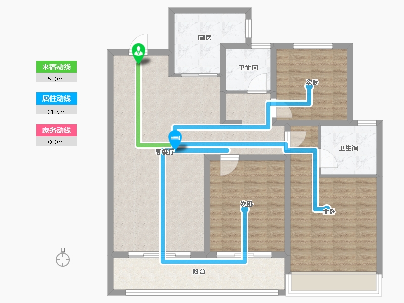 山东省-潍坊市-上城国际-108.00-户型库-动静线