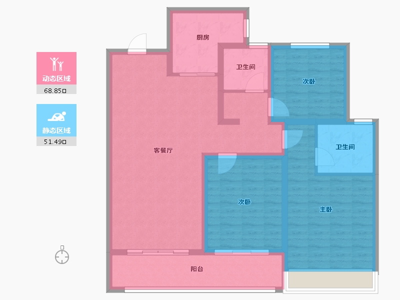 山东省-潍坊市-上城国际-108.00-户型库-动静分区