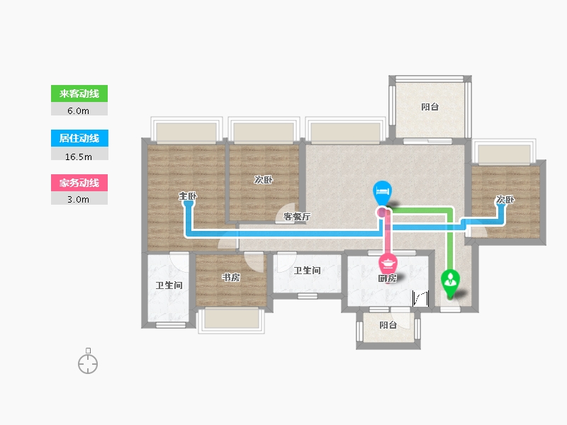 重庆-重庆市-江山雲出-103.00-户型库-动静线