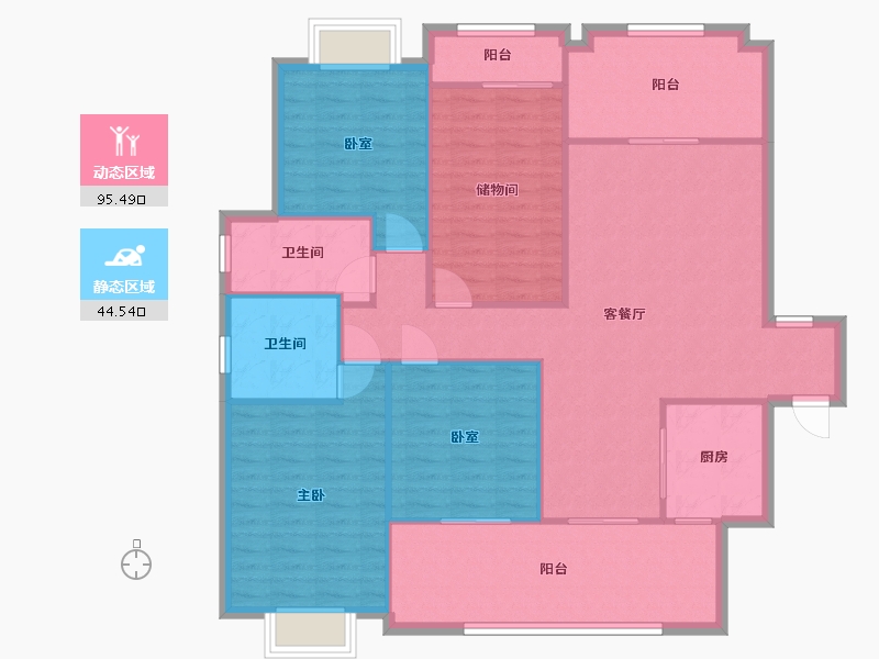 福建省-厦门市-水云湾-123.50-户型库-动静分区