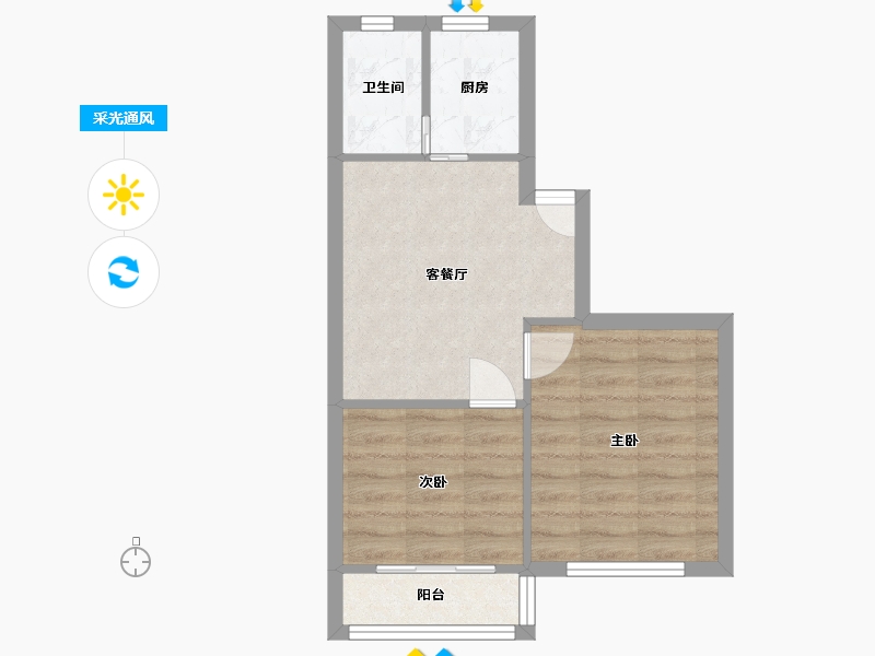 上海-上海市-古美小区-66.00-户型库-采光通风