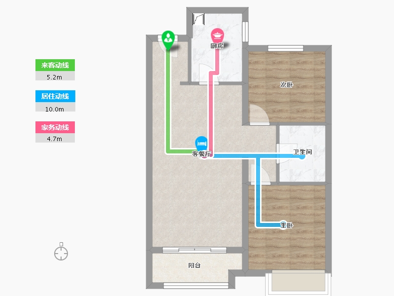 河北省-张家口市-半山苑3-71.00-户型库-动静线