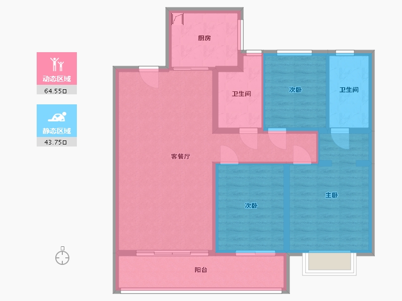 山东省-菏泽市-金府大院-97.00-户型库-动静分区