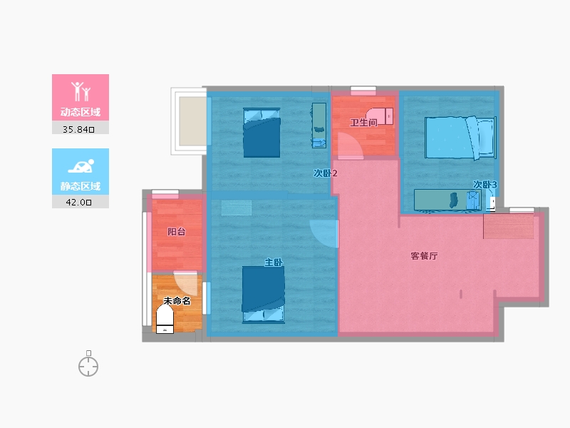 湖南省-邵阳市-邵东壹号-71.70-户型库-动静分区