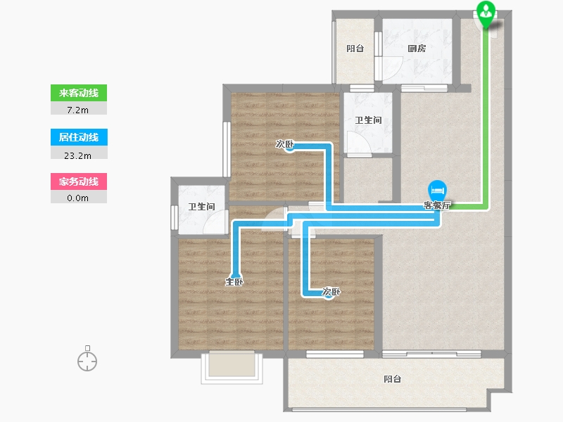 湖南省-衡阳市-衡阳市裕民电站小区-111.00-户型库-动静线