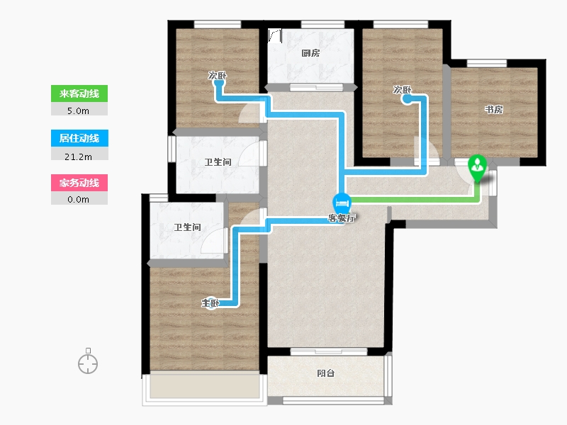 河南省-郑州市-裕华会园-108.20-户型库-动静线