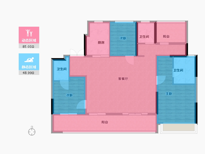 河南省-郑州市-新城时光印象-121.00-户型库-动静分区