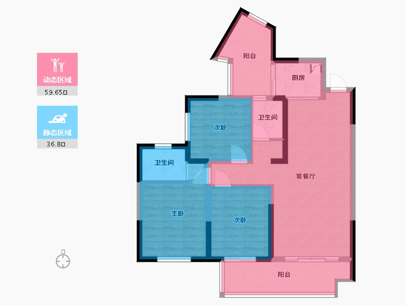 四川省-泸州市-诚信锦华园-80.00-户型库-动静分区