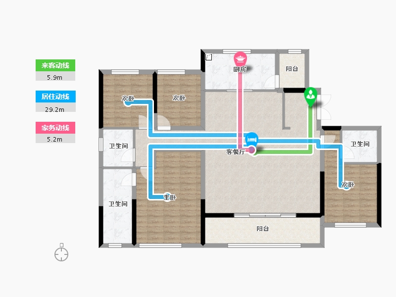 四川省-成都市-华宇大发御璟云玺-141.93-户型库-动静线