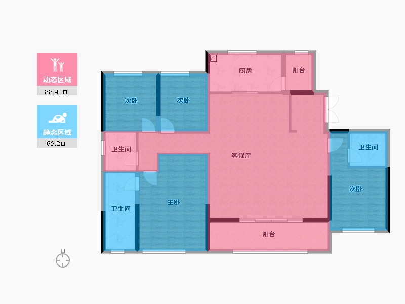 四川省-成都市-华宇大发御璟云玺-141.93-户型库-动静分区