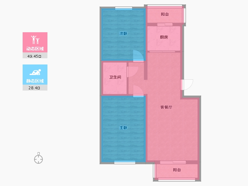 北京-北京市-建东苑-78.00-户型库-动静分区